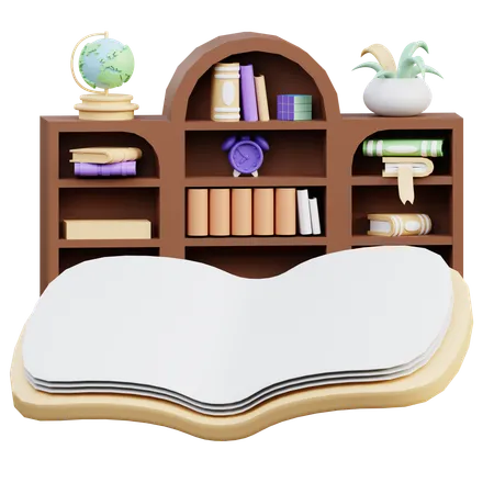 Book Shelf  3D Illustration