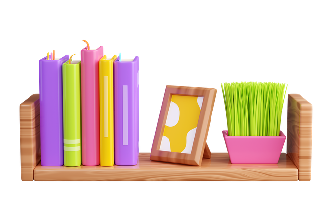 Book Shelf  3D Icon