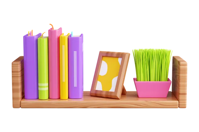 Book Shelf  3D Icon