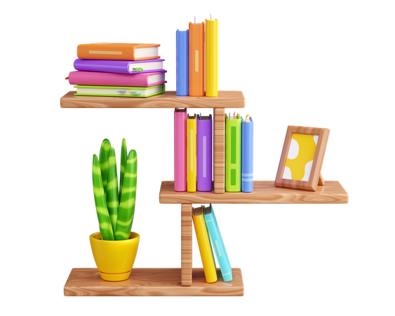 Book Shelf  3D Icon