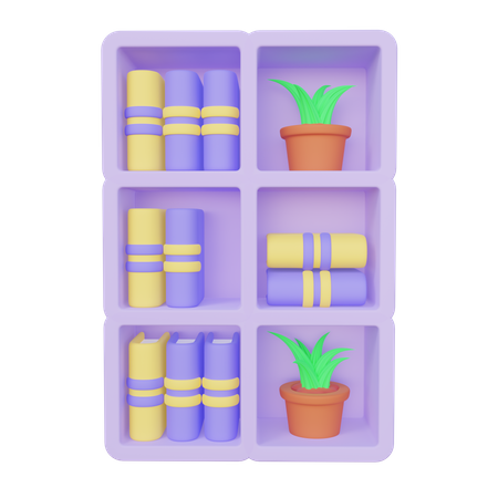 Book Shelf  3D Icon