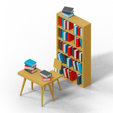 Book Shelf 3D Icon