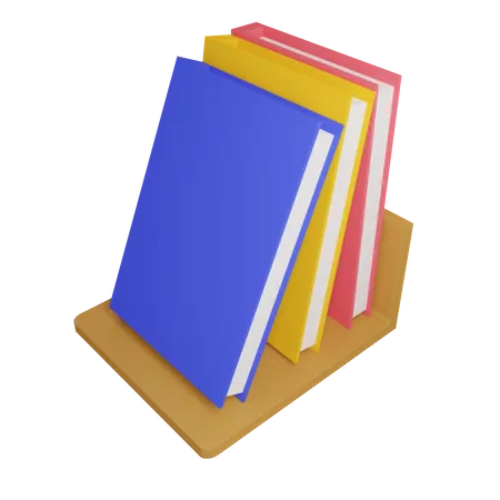 Book Shelf 3 D Illustration Contains PNG BLEND And OBJ Files 3D Icon