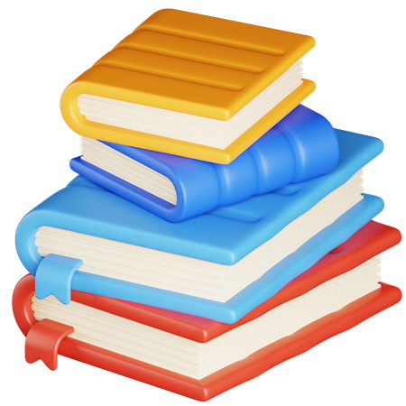 Book Stack  3D Icon
