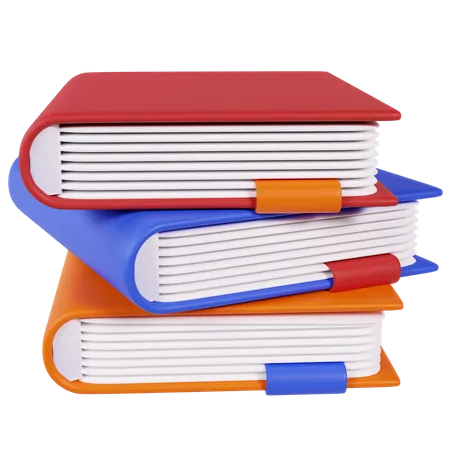 Book Stack  3D Icon