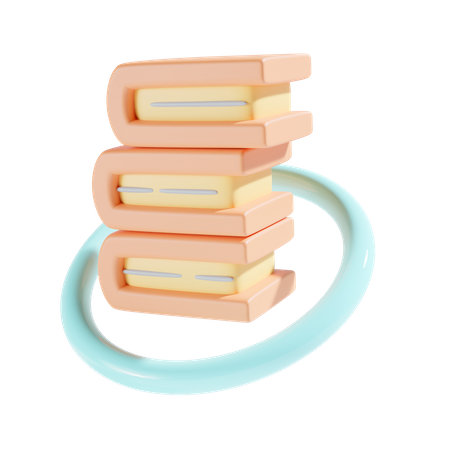 Book Stack  3D Icon