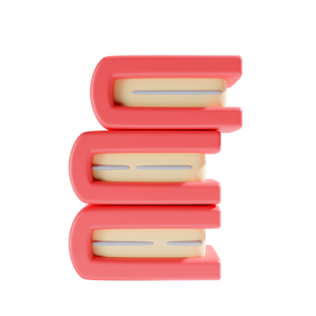 Book Stack  3D Icon