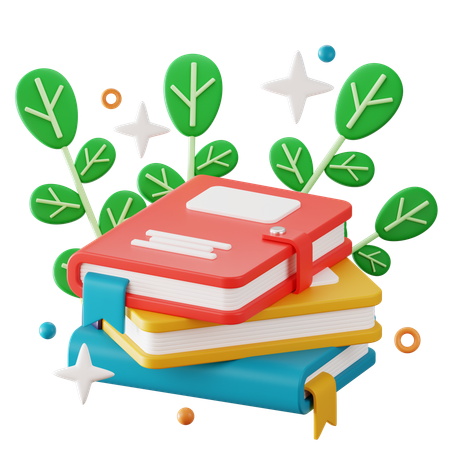 Book Stack  3D Icon