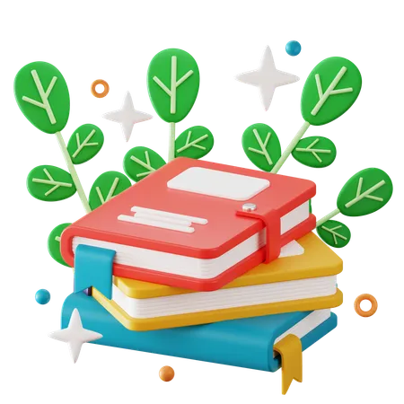 Book Stack  3D Icon