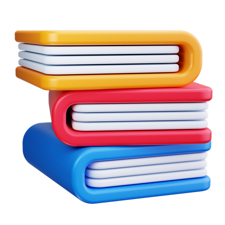 Book Stack  3D Icon