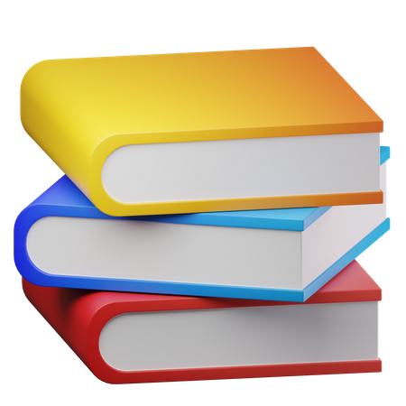 Book Stack 3D Icon