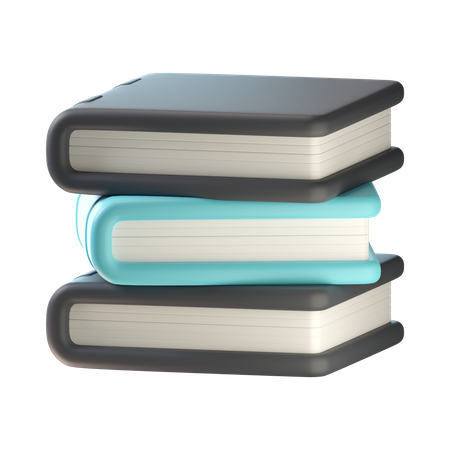 Book Stack 3D Icon