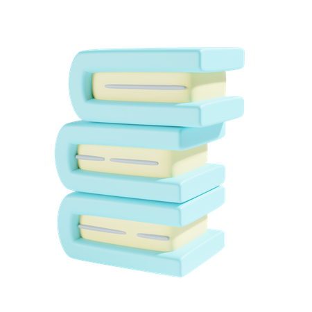 Book Stack  3D Icon