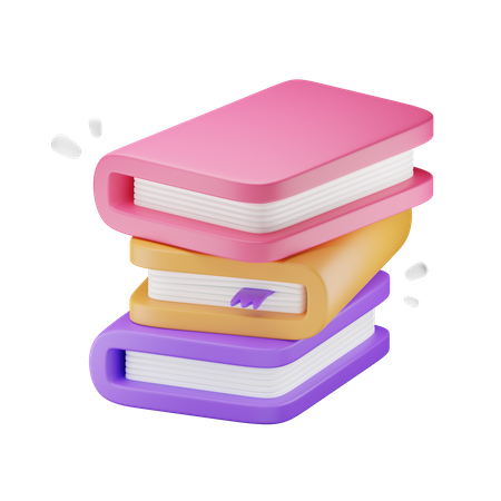 Book Stacks  3D Icon