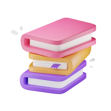 Book Stacks  3D Icon