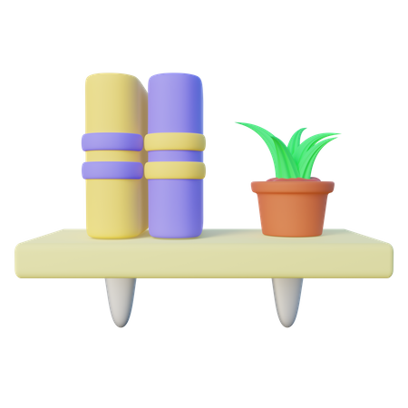 Book Wall Shelf  3D Icon