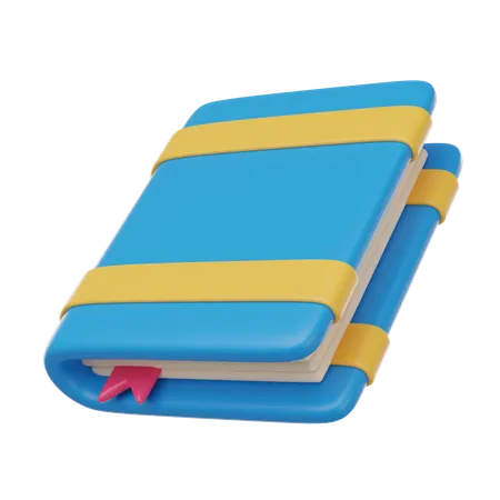 Closed Book With Bookmark 3 D Render Icon 3D Icon