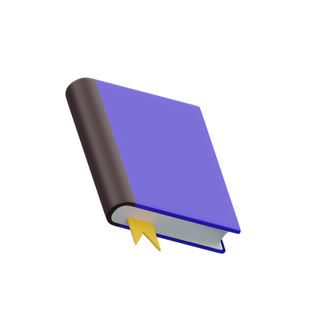 Book with bookmark 3D Illustration