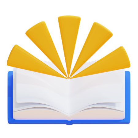 BOOK WITH LIGHT RAYS  3D Icon