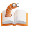 3d bookworm logo