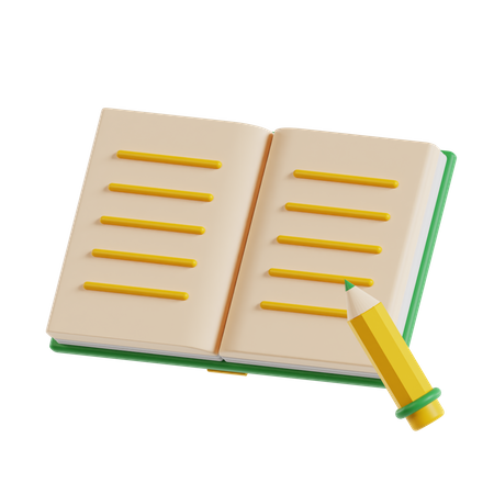 Book Writing  3D Icon