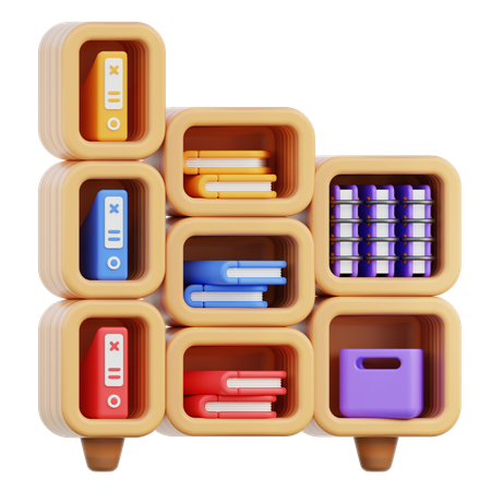 Bookcase  3D Icon