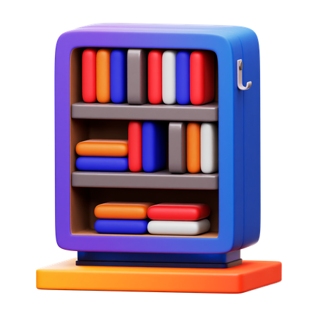 Bookcase 3D Icon