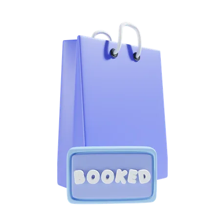 Booked Sign For Shop 3 D Illustration 3D Icon