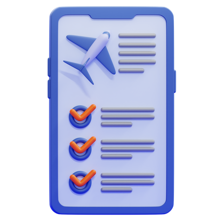 공항 예약  3D Icon