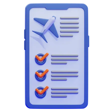 공항 예약  3D Icon