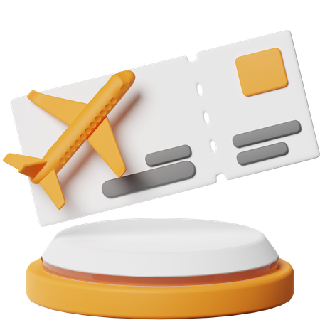 Booking Ticket  3D Icon