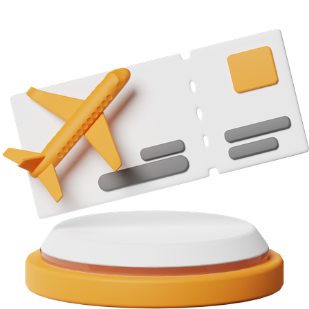 Booking Ticket  3D Icon
