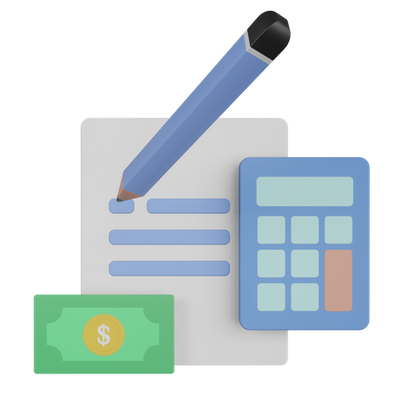 Bookkeeping Accountant  3D Illustration