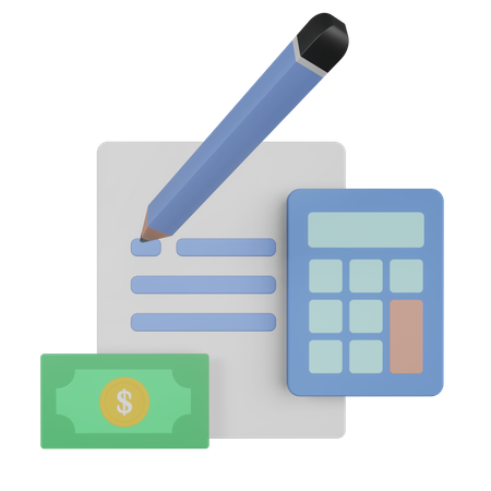 Bookkeeping Accountant 3D Illustration