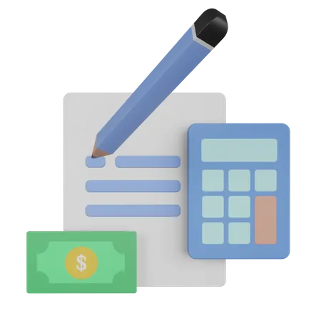 Bookkeeping Accountant  3D Illustration