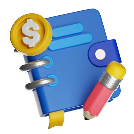 BOOKKEEPING BOOK  3D Icon