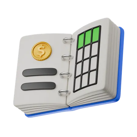 Bookkeeping Ledger  3D Icon