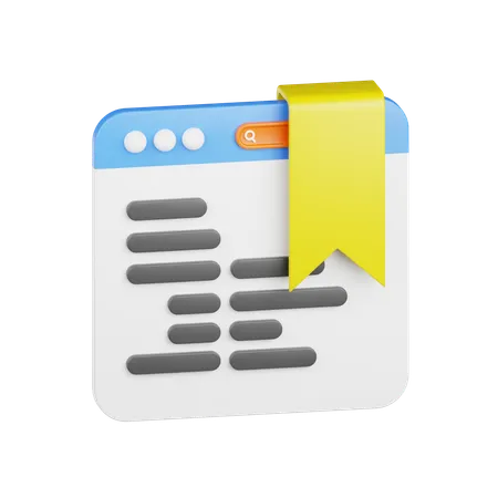 Bookmark  3D Icon