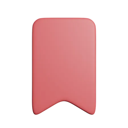 Bookmark Sign Red 3D Icon