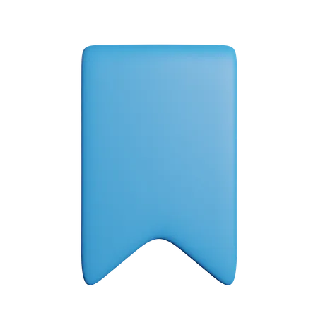 Bookmark Sign Blue 3D Icon