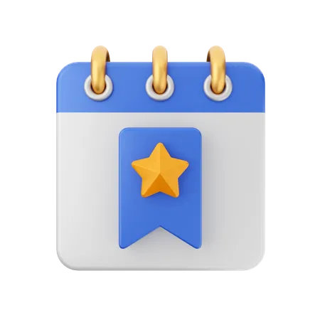 Bookmark Calendar  3D Icon