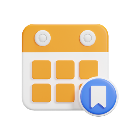 Bookmark Calendar  3D Icon