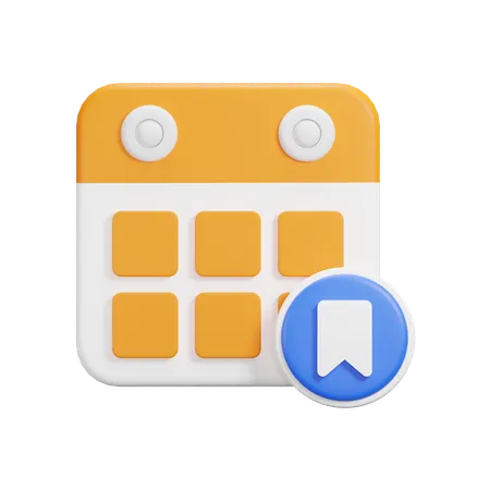 Bookmark Calendar  3D Icon