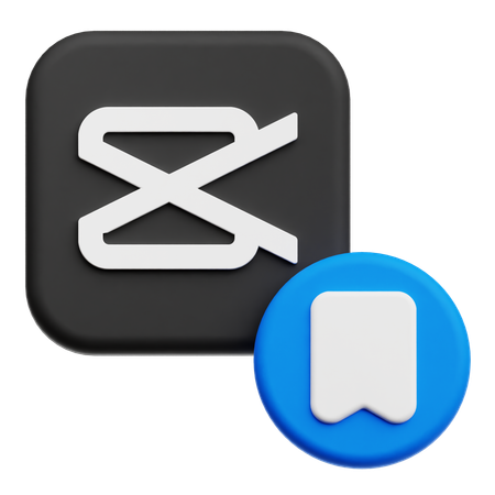 Bookmark Capcut  3D Icon