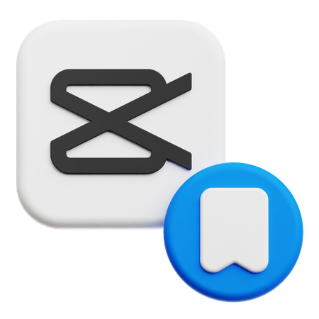 Bookmark Capcut  3D Icon