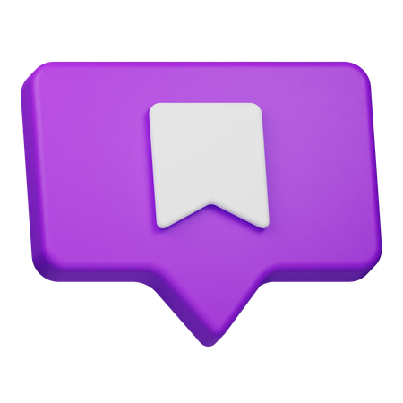 Bookmark Chat  3D Icon