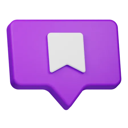 Bookmark Chat  3D Icon