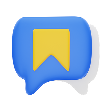 Bookmark Chat  3D Icon