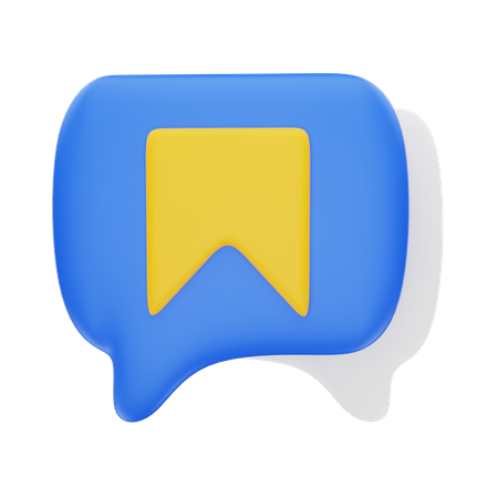 Bookmark Chat  3D Icon