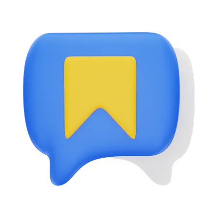Bookmark Chat  3D Icon
